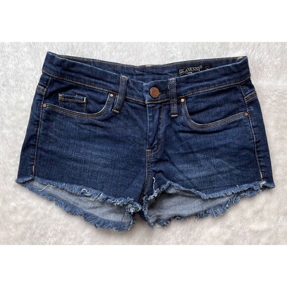 Blank NYC Little Queenie Denim Frayed Cut Off Shorts, Size 26 - Picture 7 of 14